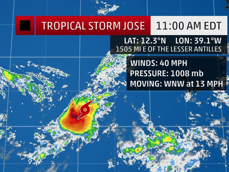 Tropical Storm Jose Forms Behind Hurricane Irma