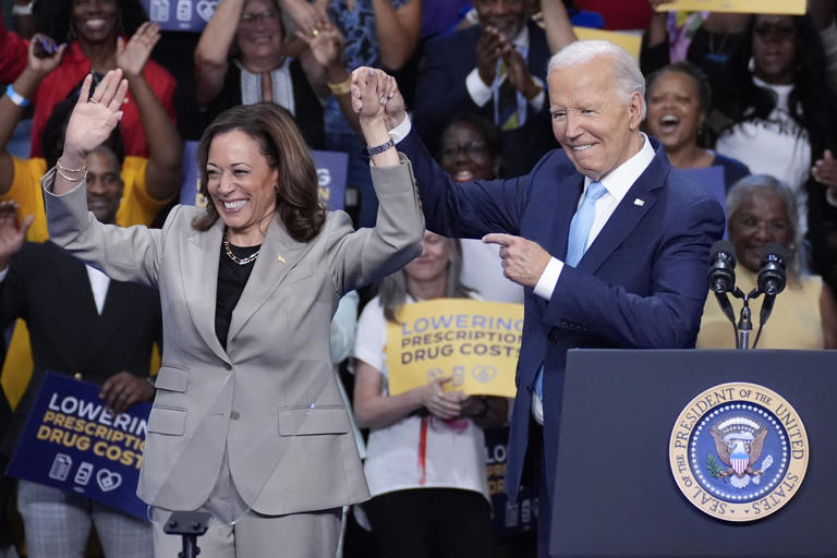 Harris doesn't deviate from Biden's focus on democracy. But she puts her own spin on it | Newstalk Florida